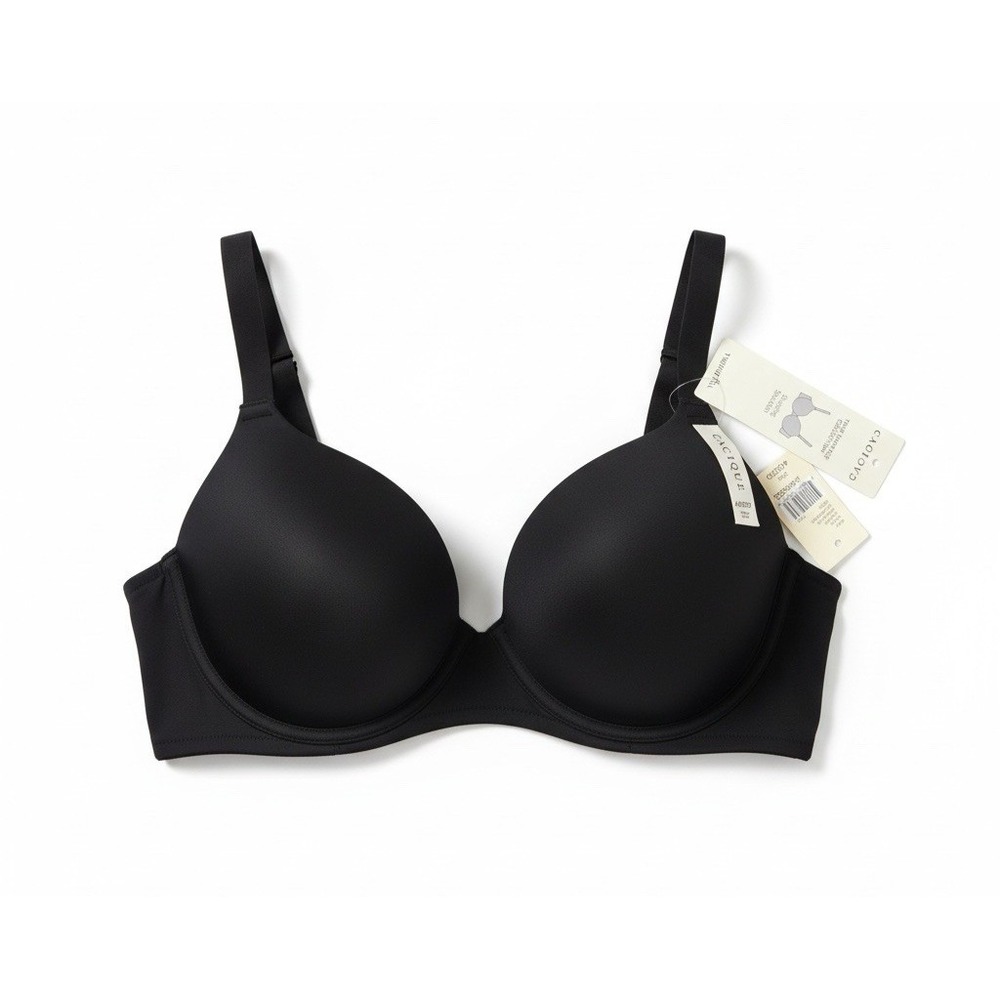 CACIQUE by LANE BRYANT Bra 46DDD True Embrace Smooth T-Shirt Black Underwire NWT